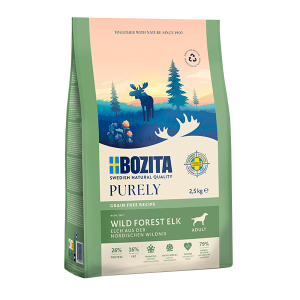 Dry food for dogs with elk