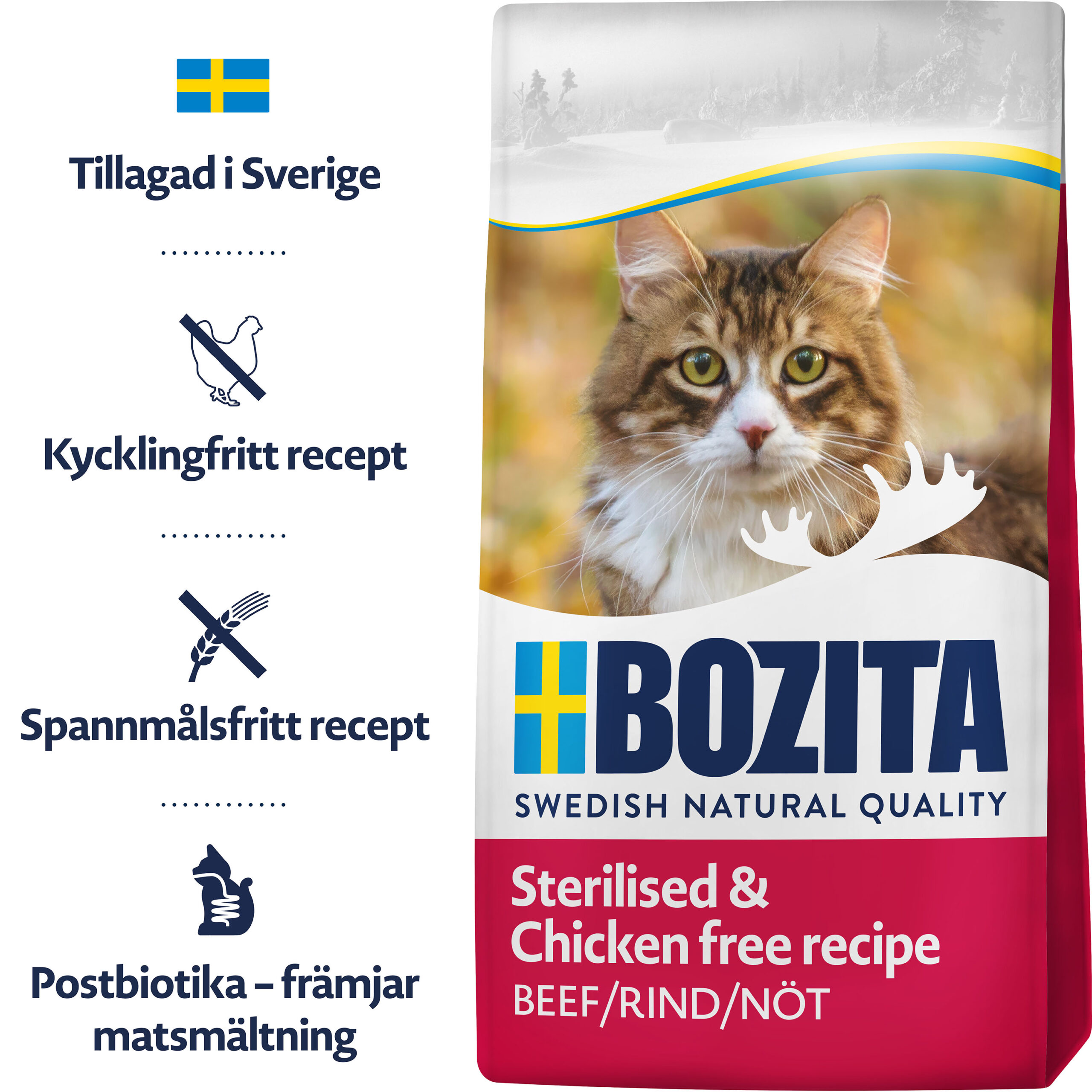 Sterilised & Chicken free med nötkött