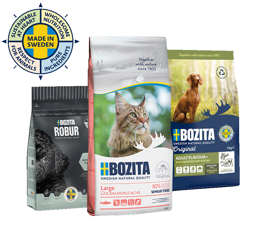 Dog and catfood from Bozita