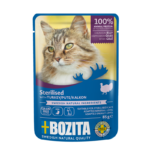 Wet food for sterilised cats with turkey